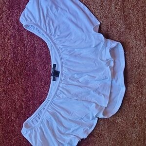 White Off The Shoulder Crop Top